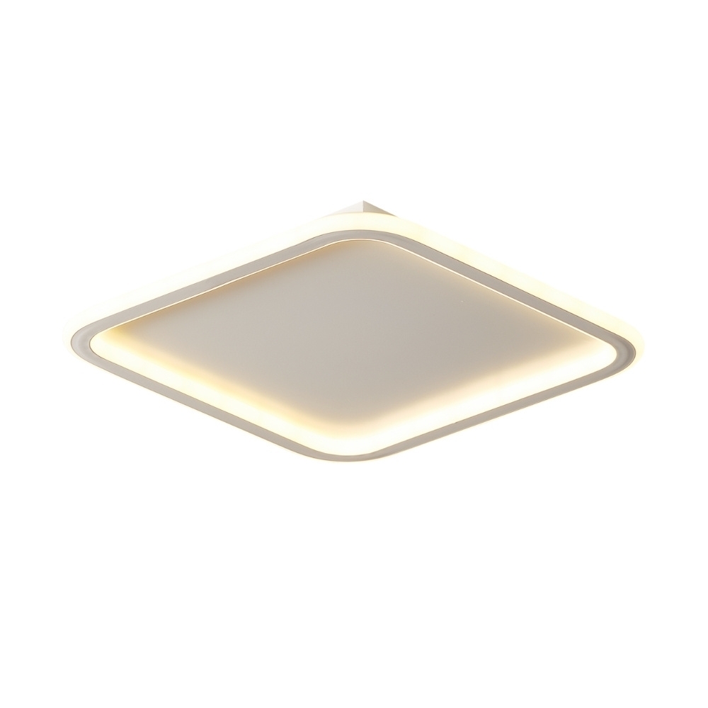PLAFON LED 45W LUZ AMARELA/NEUTRA/BRANCA 3600LM BRANCO QUADRADO 30CM - HEVVY