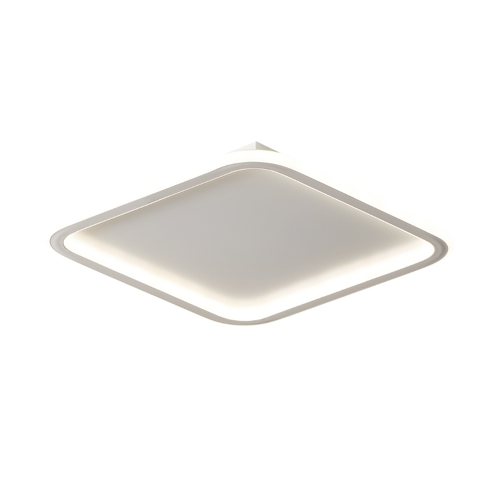 PLAFON LED 45W LUZ AMARELA/NEUTRA/BRANCA 3600LM BRANCO QUADRADO 30CM - HEVVY