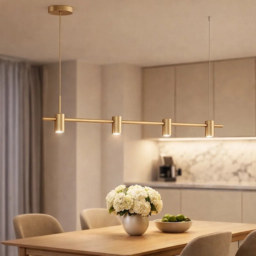 PENDENTE FLASH PARA 4 LAMPADA MR11 GU10 CHAMPAGNE - SPOT LINE