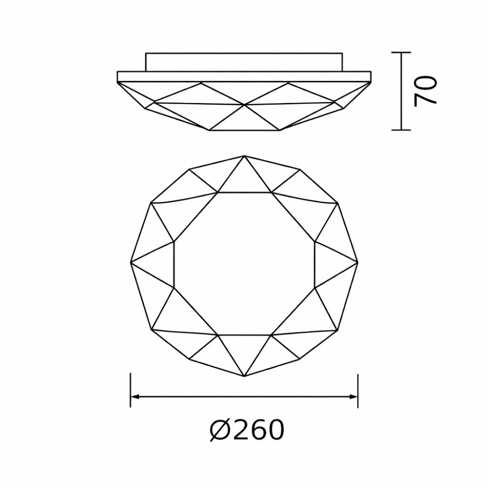 PLAFON LED DIAMENT 14W 3000K/4000K/6000K 1050LM - S&L