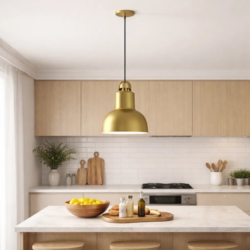 PENDENTE SPEN PARA 1 LAMPADA E27 GOLD CHAMPAGNE - TY ILUMINACAO