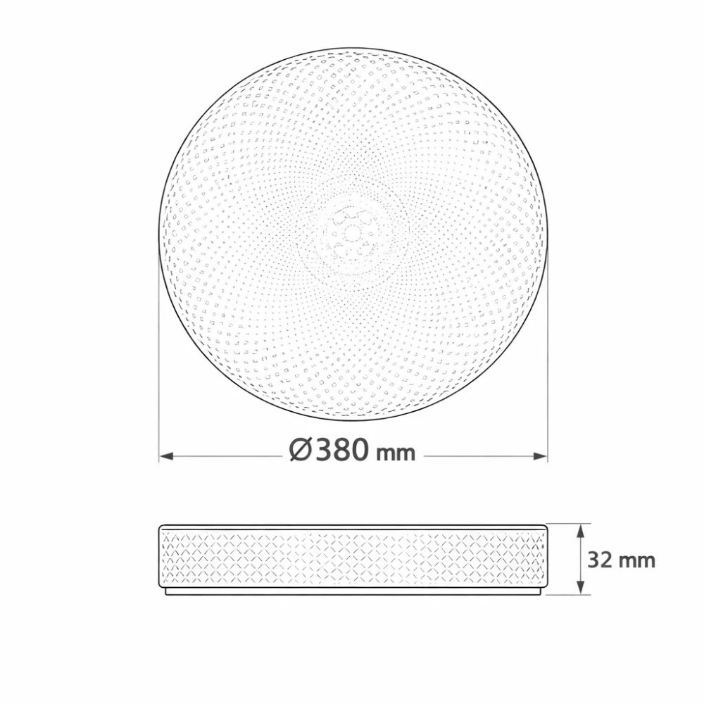 PLAFON LED BEAU CRISTAL 24W LUZ AMARELA 3000K 1800LM ACRILICO - S&L