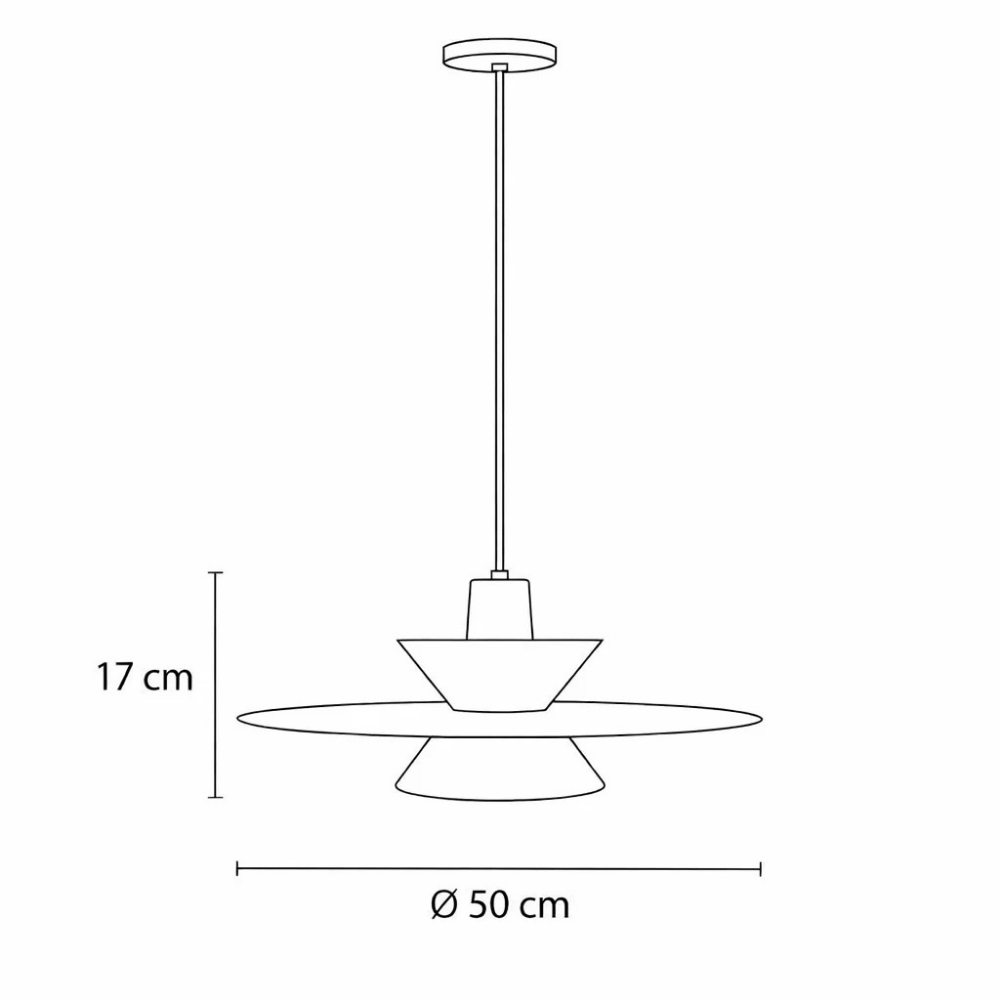 PENDENTE SATURNO PARA 1 LAMPADA E27 GOLD RUBY FOSCO COM HASTE - TY ILUMINACAO