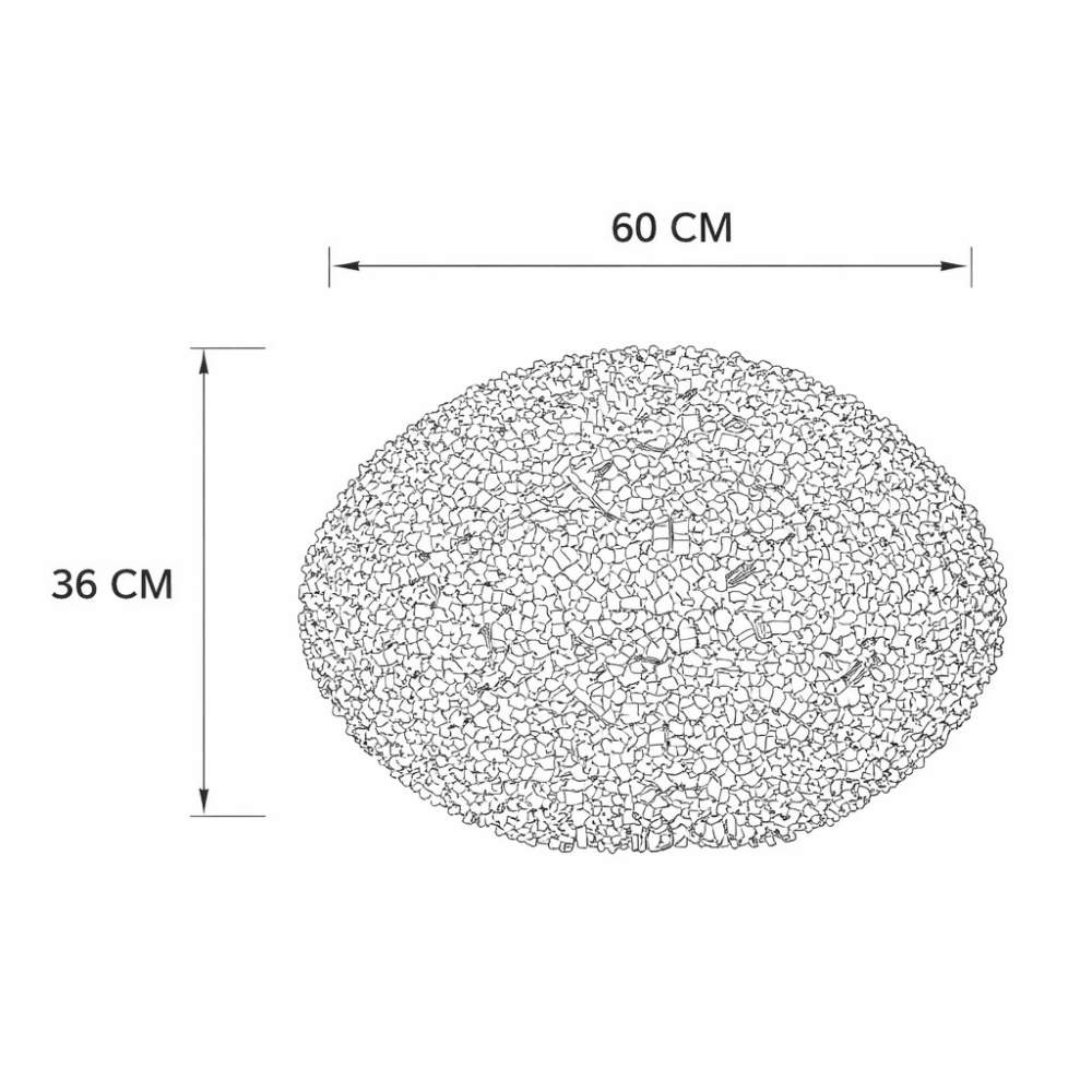 PENDENTE BALLON PARA 8 LAMPADA G9 CRISTAL 60CM - LAMPLUZ