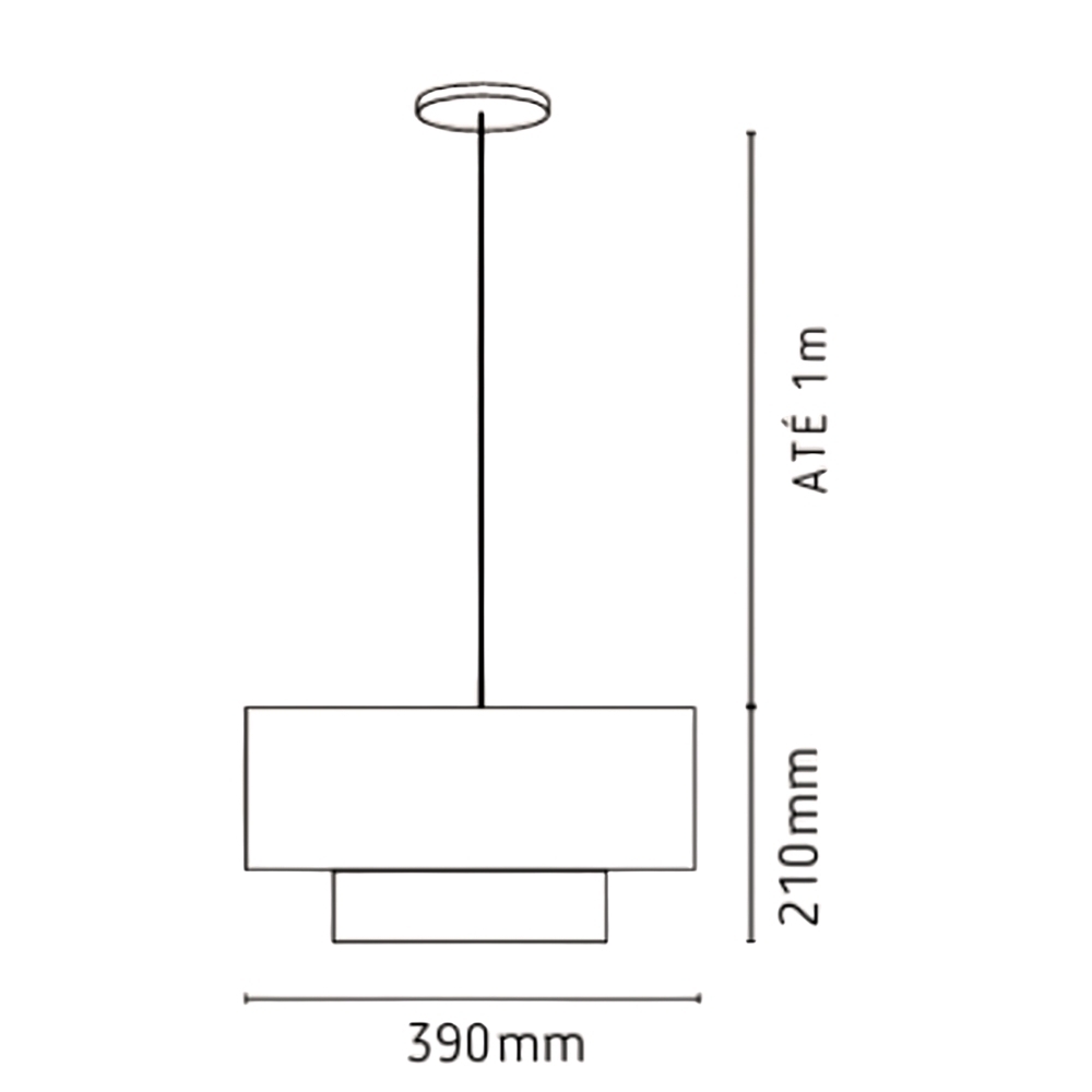 PENDENTE LILLE PARA 1 LAMPADA E27 MADEIRA 29CM - KIN LIGHT