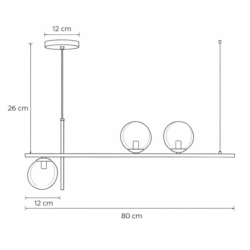 LUSTRE JABUTICABA PARA 3 LAMPADA G9 CHAMPAGNE VIDRO AMBAR - TY ILUMINACAO