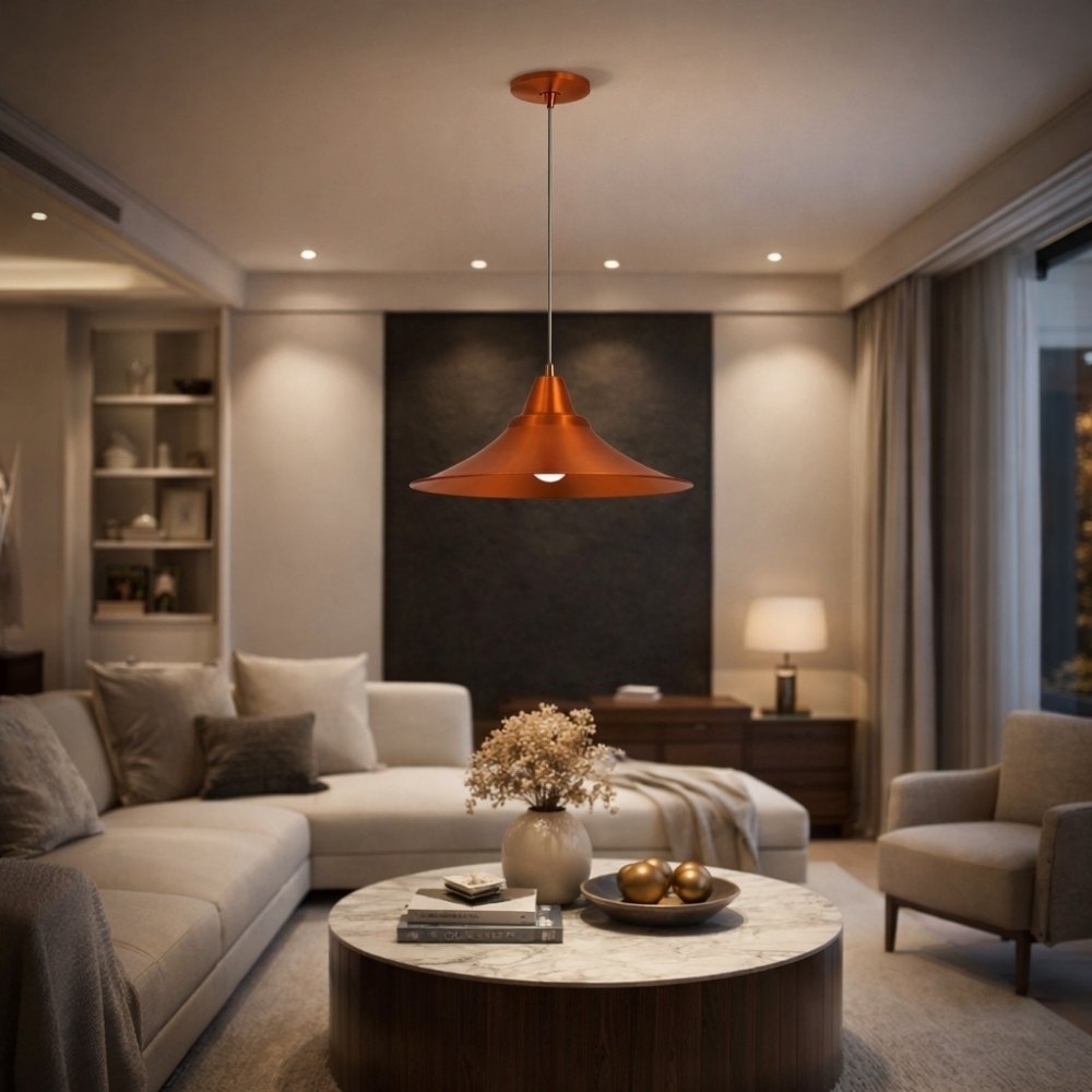 PENDENTE BAHREIN COBRE PARA 1 LAMPADA E27 23W - KIN LIGHT