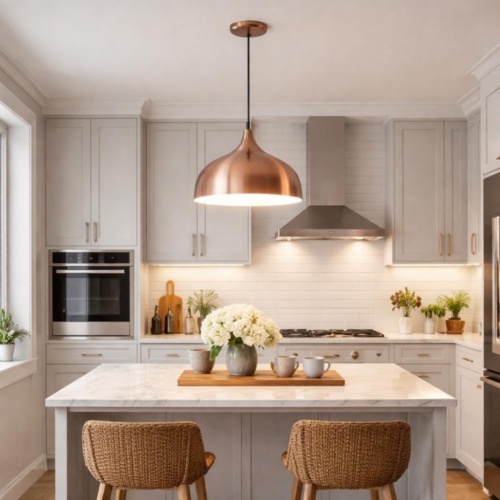 Pendente Luxor Aluminio para 1 Lampada E27 Cobreado - Kin Light