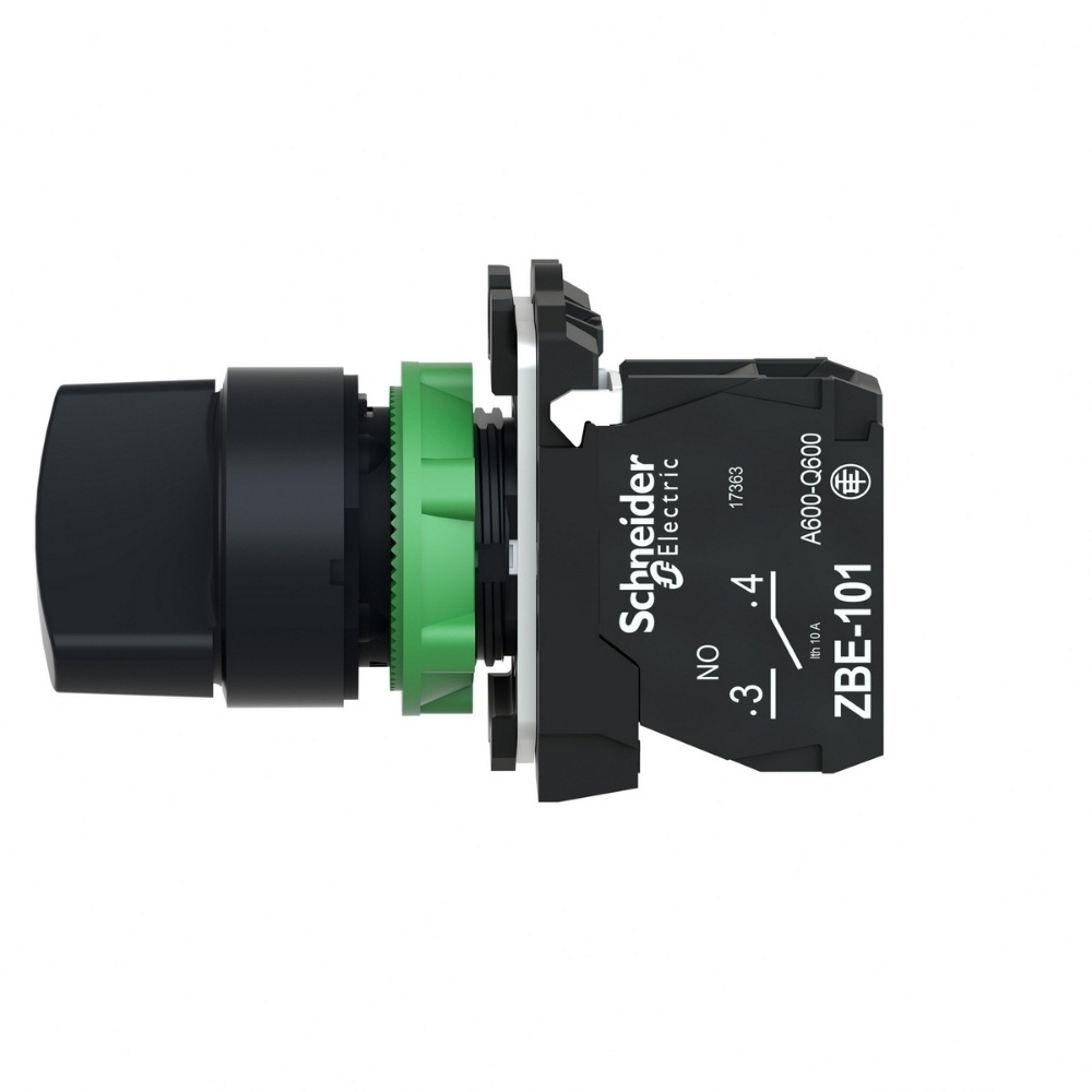 COMUTADOR COM MANOPLA CURTA 22MM 2 POSICOES FIXA 1NA - SCHNEIDER