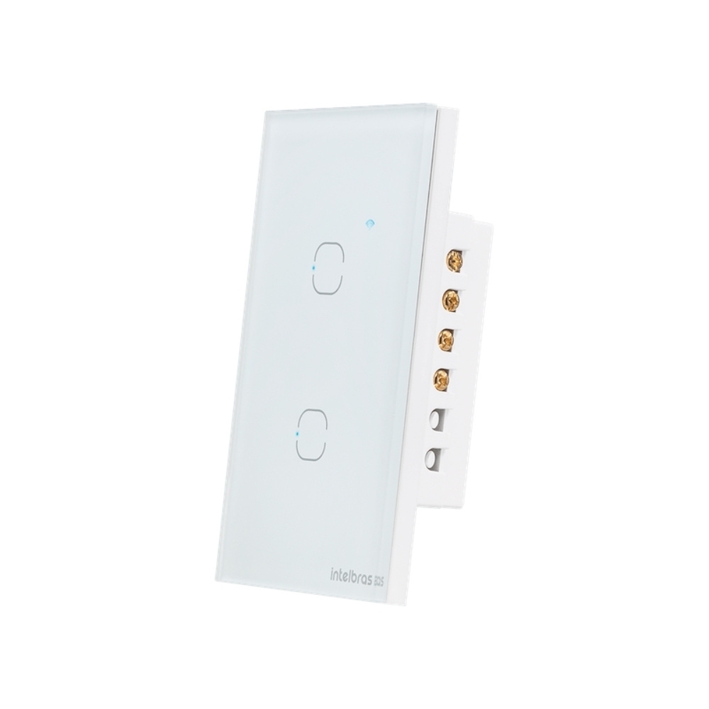 CONJUNTO 4X2 2 INTERRUPTOR TOUCH BRANCO WIFI SMART - INTELBRAS