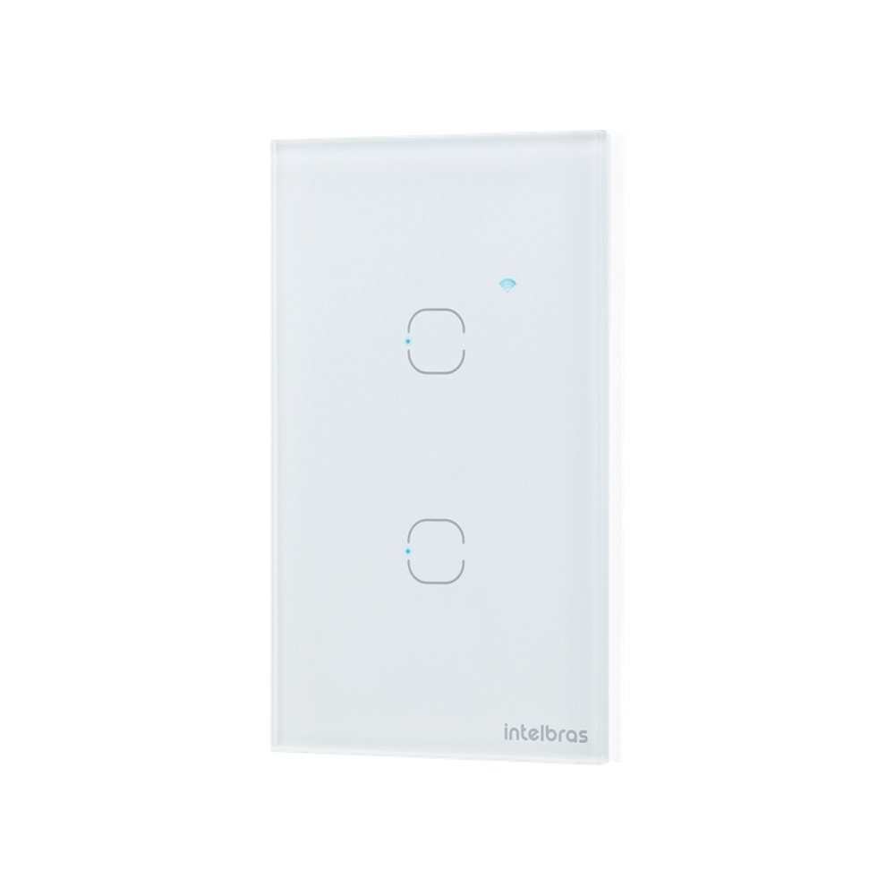 CONJUNTO 4X2 2 INTERRUPTOR TOUCH BRANCO WIFI SMART - INTELBRAS
