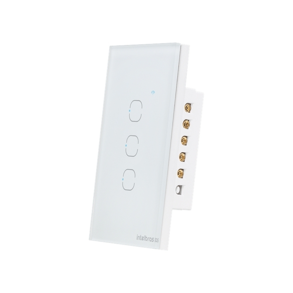 CONJUNTO 4X2 3 INTERRUPTOR TOUCH BRANCO WIFI SMART - INTELBRAS