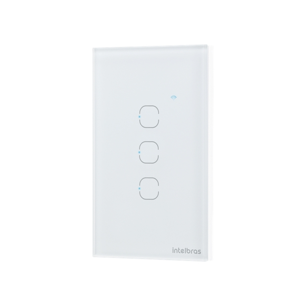 CONJUNTO 4X2 3 INTERRUPTOR TOUCH BRANCO WIFI SMART - INTELBRAS