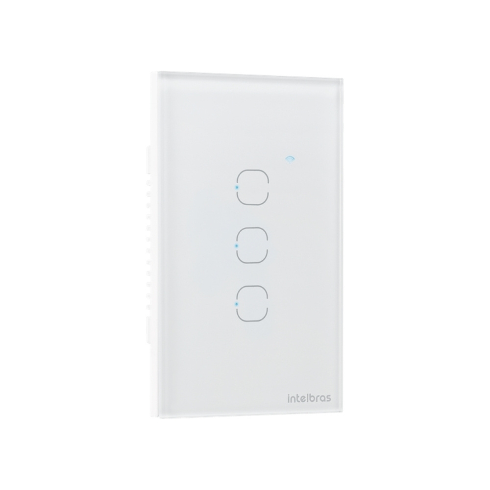CONJUNTO 4X2 3 INTERRUPTOR TOUCH BRANCO WIFI SMART - INTELBRAS