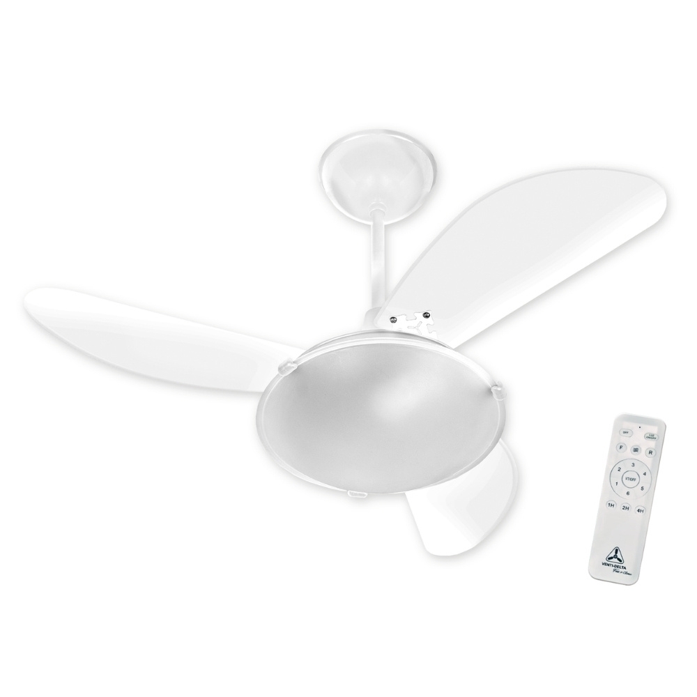 VENTILADOR INVERTER SPACE TETO 3 PAS 55W BIVOLT BRANCO COM CONTROLE - VENTI-DELTA