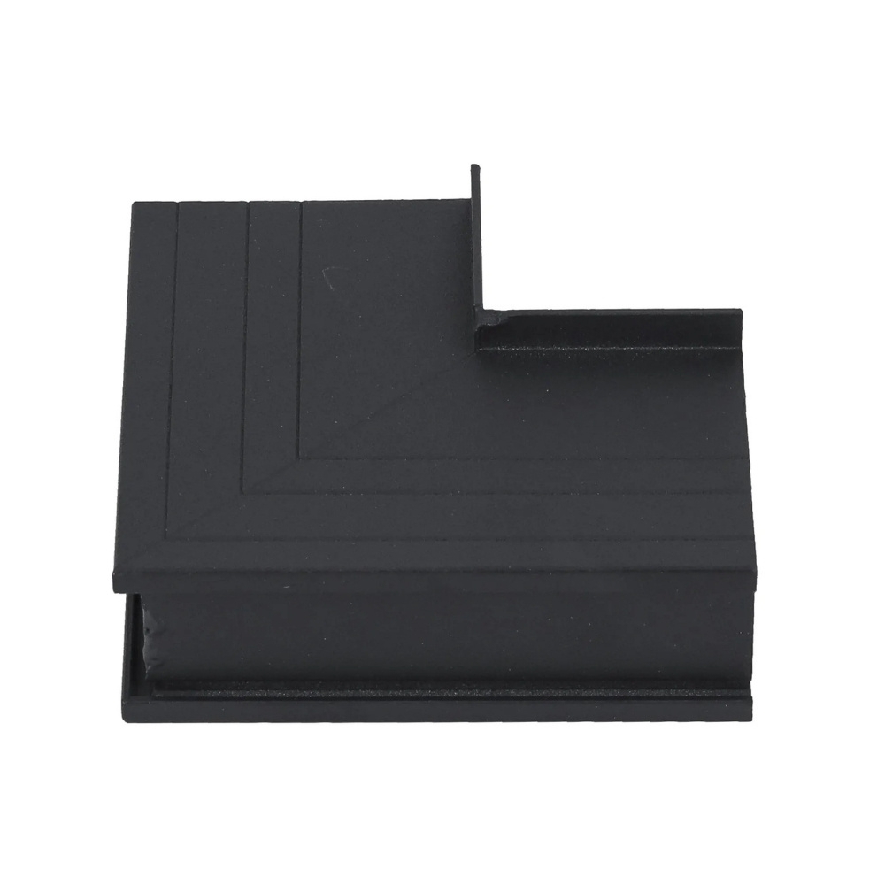 CONECTOR L MAG PAREDE EMBUTIR PRETO COM ABA - GAYA