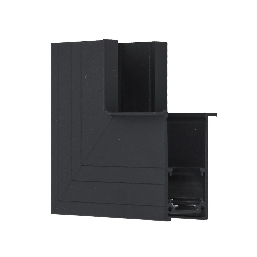 CONECTOR L MAG PAREDE EMBUTIR PRETO COM ABA - GAYA