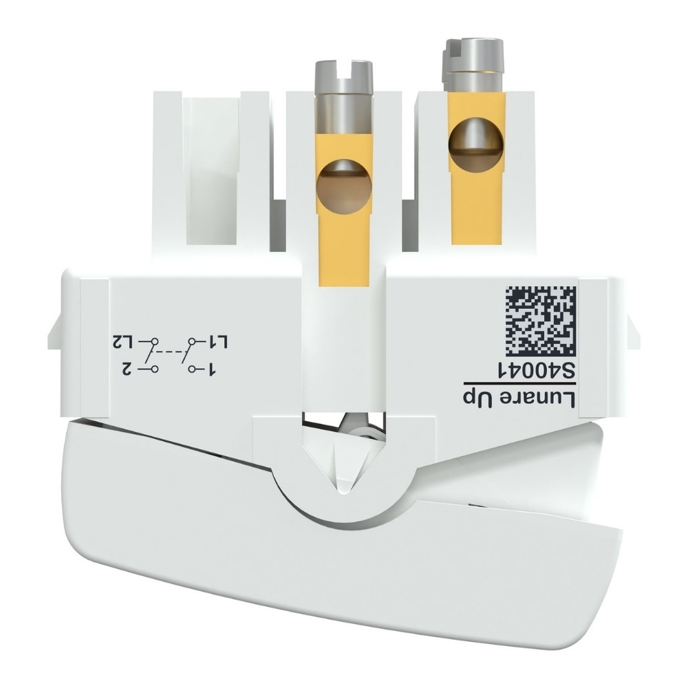 MODULO INTERRUPTOR BIPOLAR SIMPLES 25A 250V BRANCO FOSCO LUNARE UP SCHNEIDER - STECK
