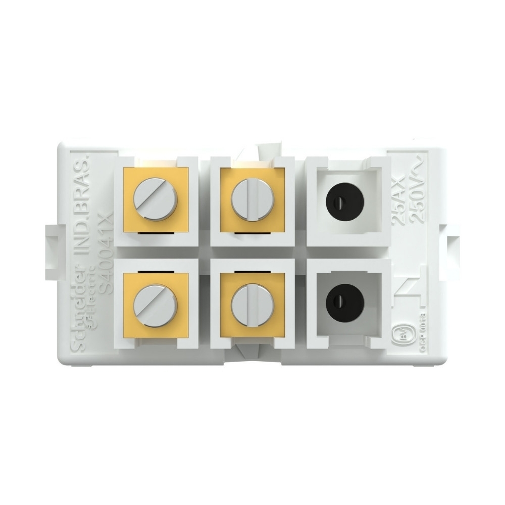 MODULO INTERRUPTOR BIPOLAR SIMPLES 25A 250V BRANCO FOSCO LUNARE UP SCHNEIDER - STECK