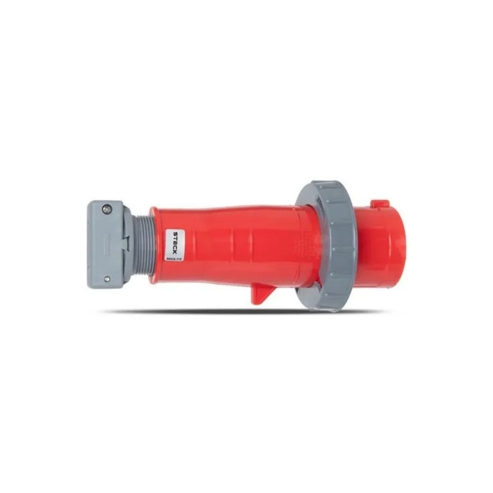 PLUG INDUSTRIAL 3P+T 63A 380/440V VERMELHO 6H - STECK