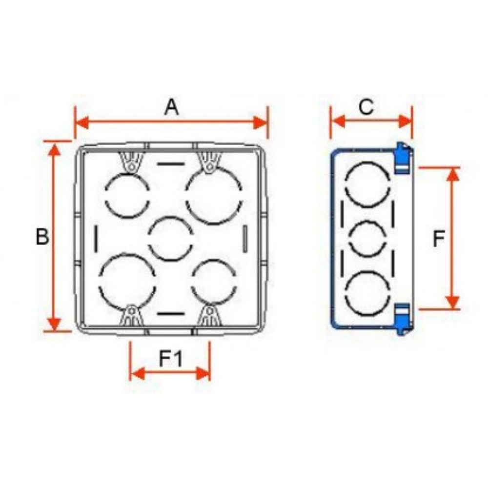 CAIXA EMBUTIR 4X4 PVC AMARELO - TIGRE