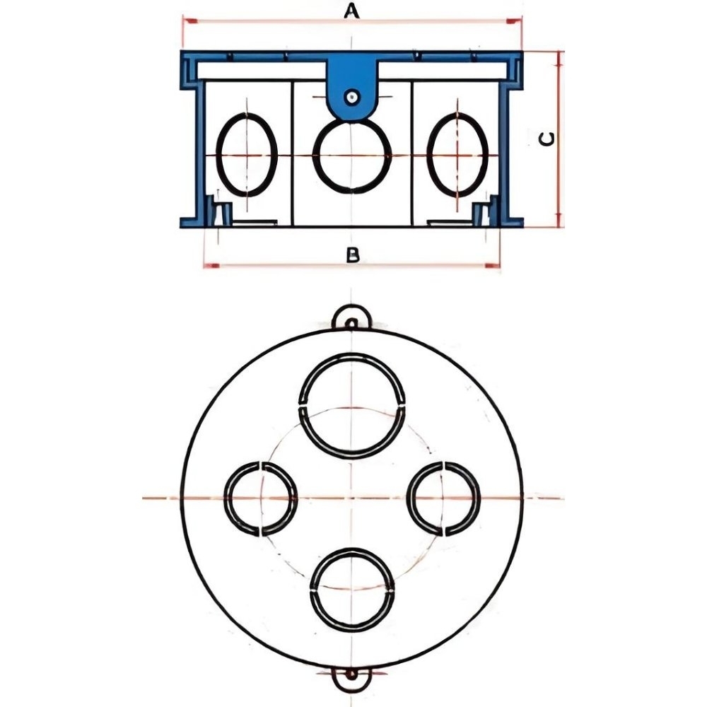 CAIXA EMBUTIR 4X4 PVC OCTAGONAL LARANJA - TIGRE