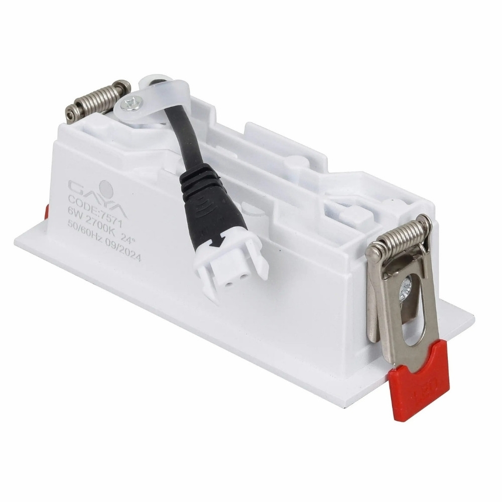 SPOT FOCO EMBUTIR 6W BIVOLT 2700K 480LM 45G BRANCO - GAYA