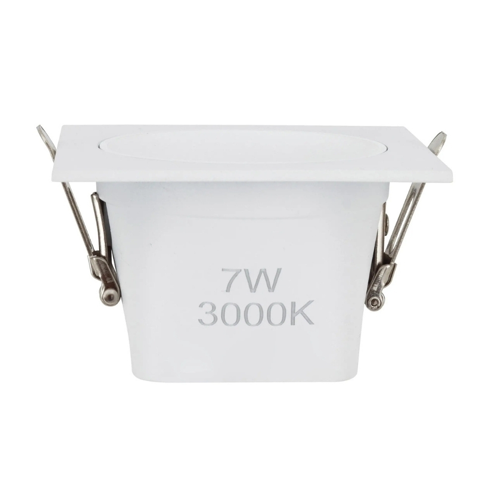 SPOT MIRA EMBUTIR 7W BIVOLT LUZ AMARELA 3000K 700LM QUADRADO IP20 - GAYA