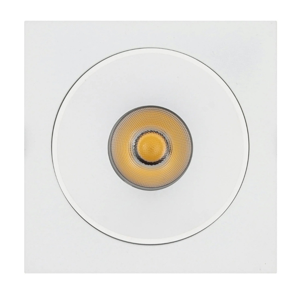 SPOT MIRA EMBUTIR 7W BIVOLT LUZ AMARELA 3000K 700LM QUADRADO IP20 - GAYA