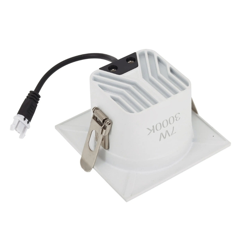 SPOT MIRA EMBUTIR 7W BIVOLT LUZ AMARELA 3000K 700LM QUADRADO IP20 - GAYA