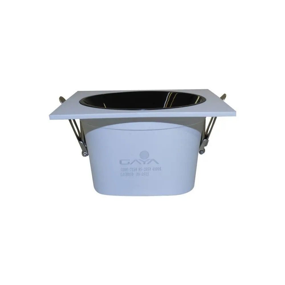 SPOT LED MIRA 18W BIVOLT 4000K 1800LM 24G BRANCO/PRETO QUADRADO - GAYA