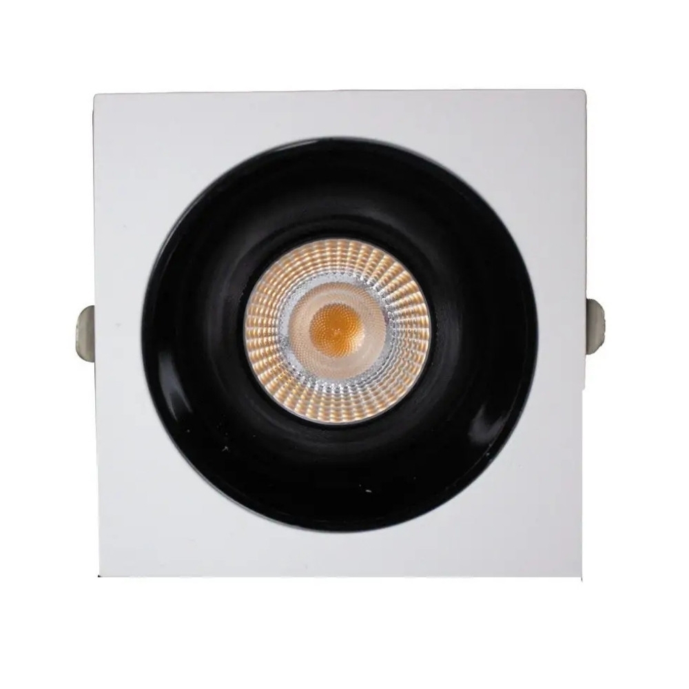 SPOT LED MIRA 18W BIVOLT 4000K 1800LM 24G BRANCO/PRETO QUADRADO - GAYA