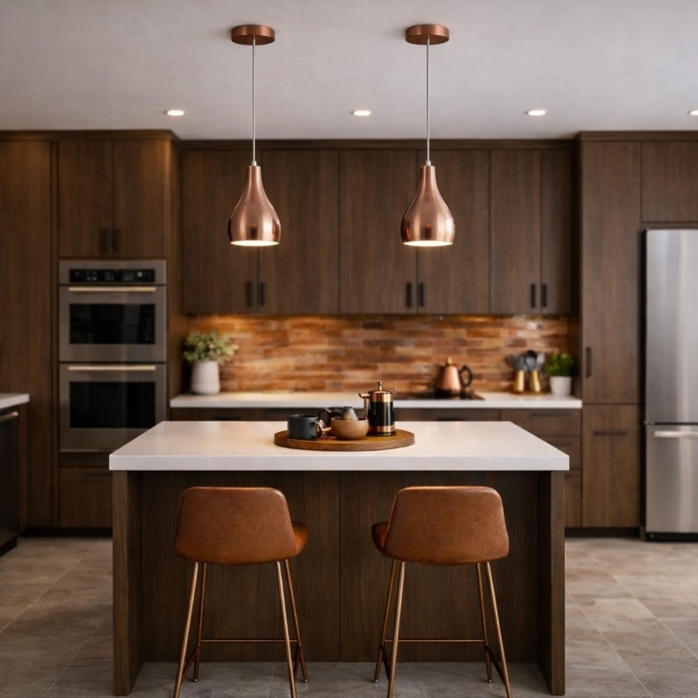 Pendente Nepal Cobre para 1 Lampada E27 ate 60w - Kin Light