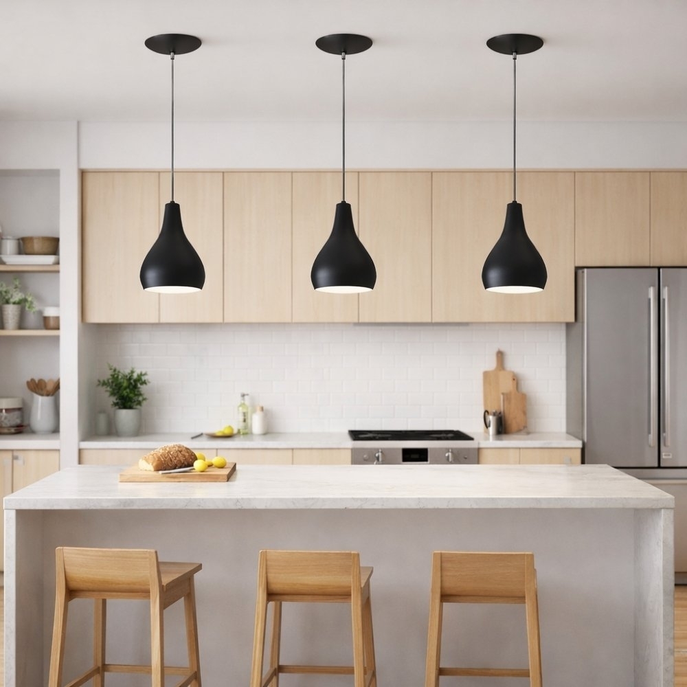 PENDENTE NEPAL PRETO PARA 1 LAMPADA E27 23W - KIN LIGHT