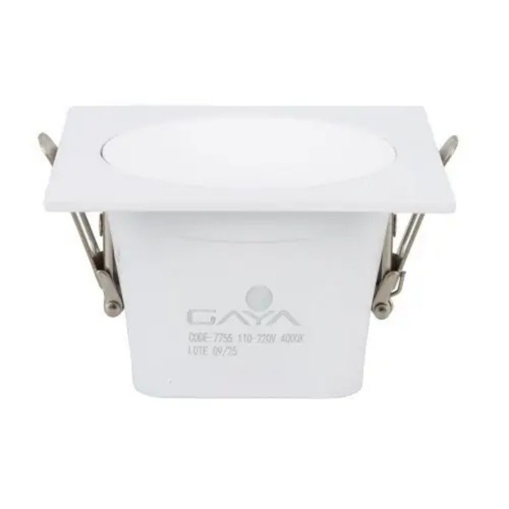 SPOT MIRA EMBUTIR 7W BIVOLT 4000K 700LM QUADRADO IP20 - GAYA