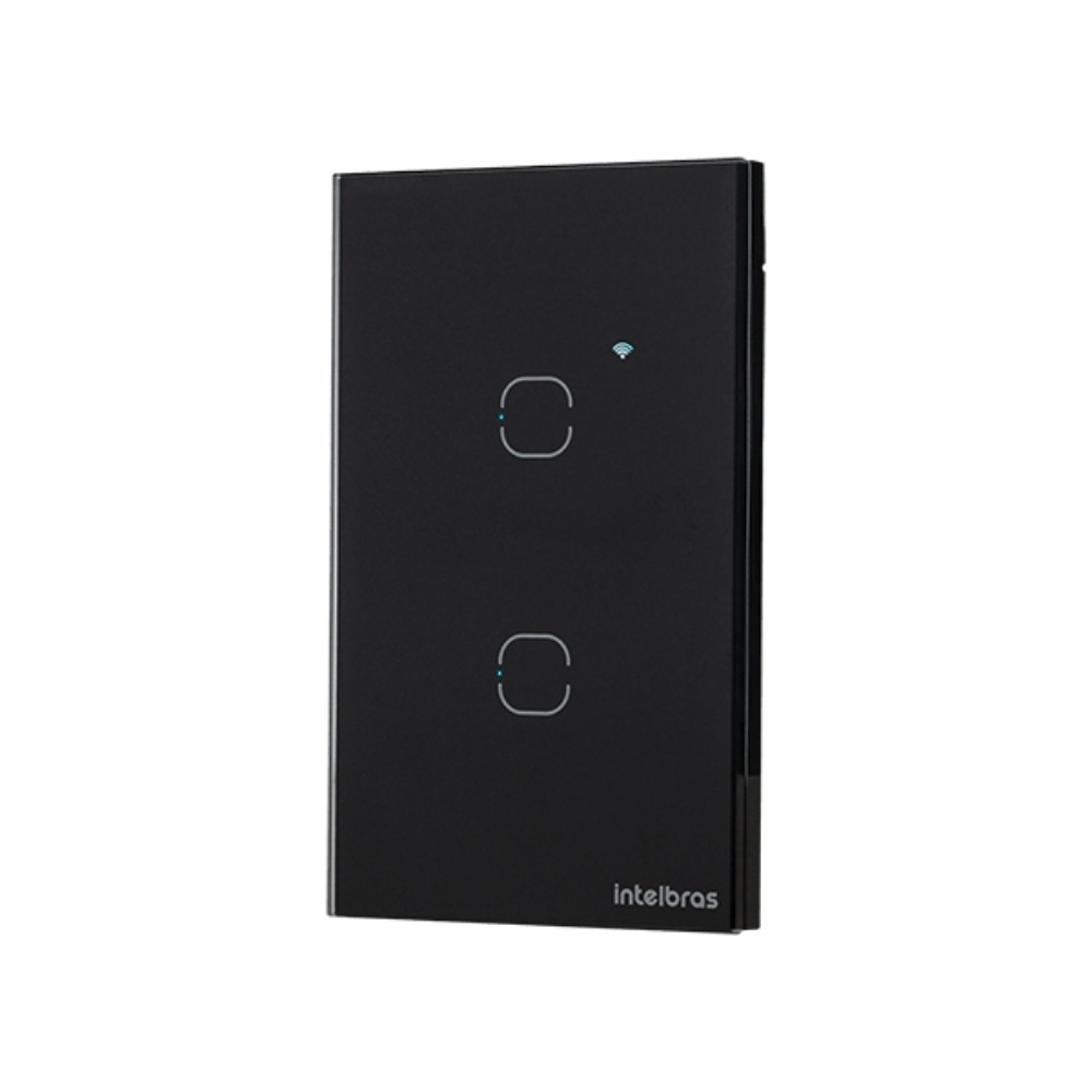 CONJUNTO 4X2 2 INTERRUPTOR TOUCH PRETO WIFI SMART - INTELBRAS