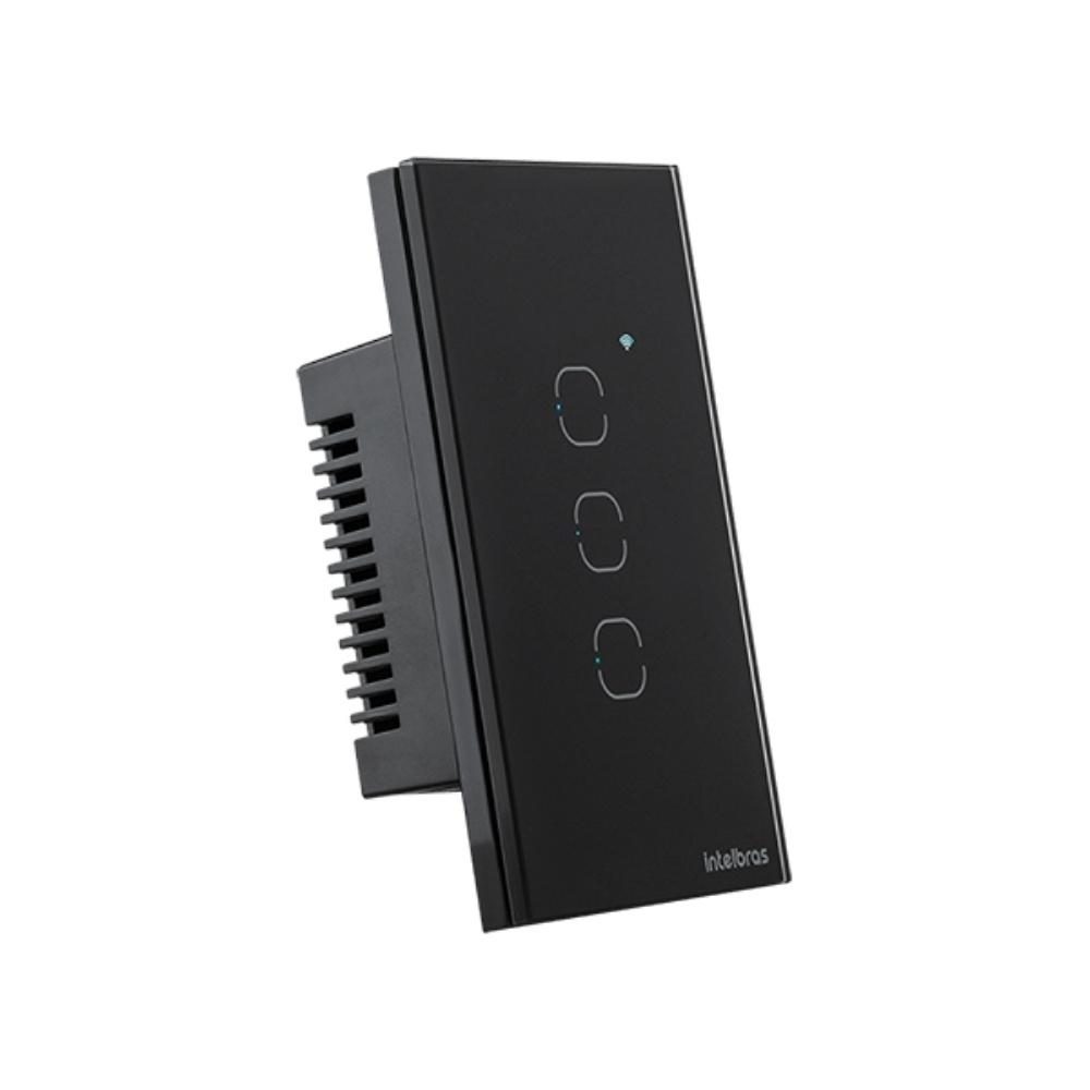 CONJUNTO 4X2 3 INTERRUPTOR TOUCH PRETO WIFI SMART - INTELBRAS