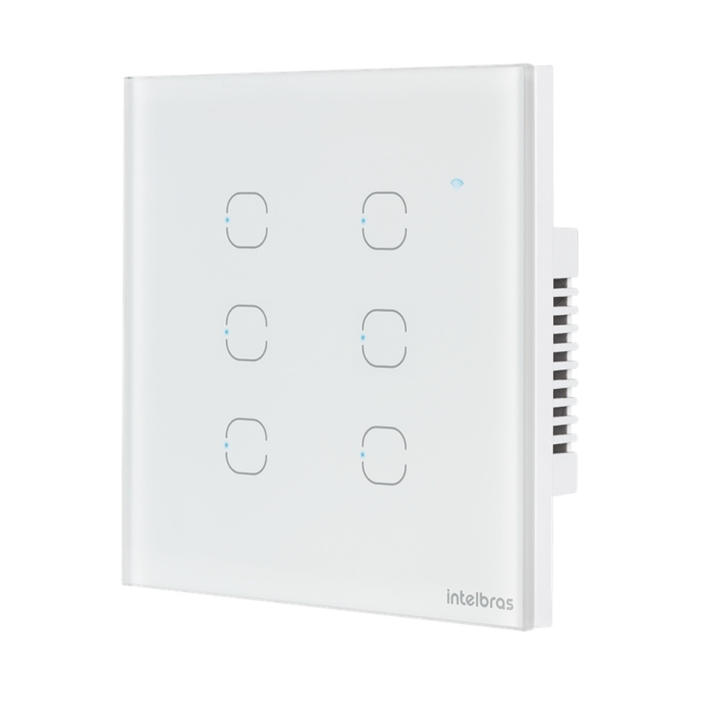 CONJUNTO 4X4 6 INTERRUPTOR TOUCH BRANCO WIFI SMART - INTELBRAS