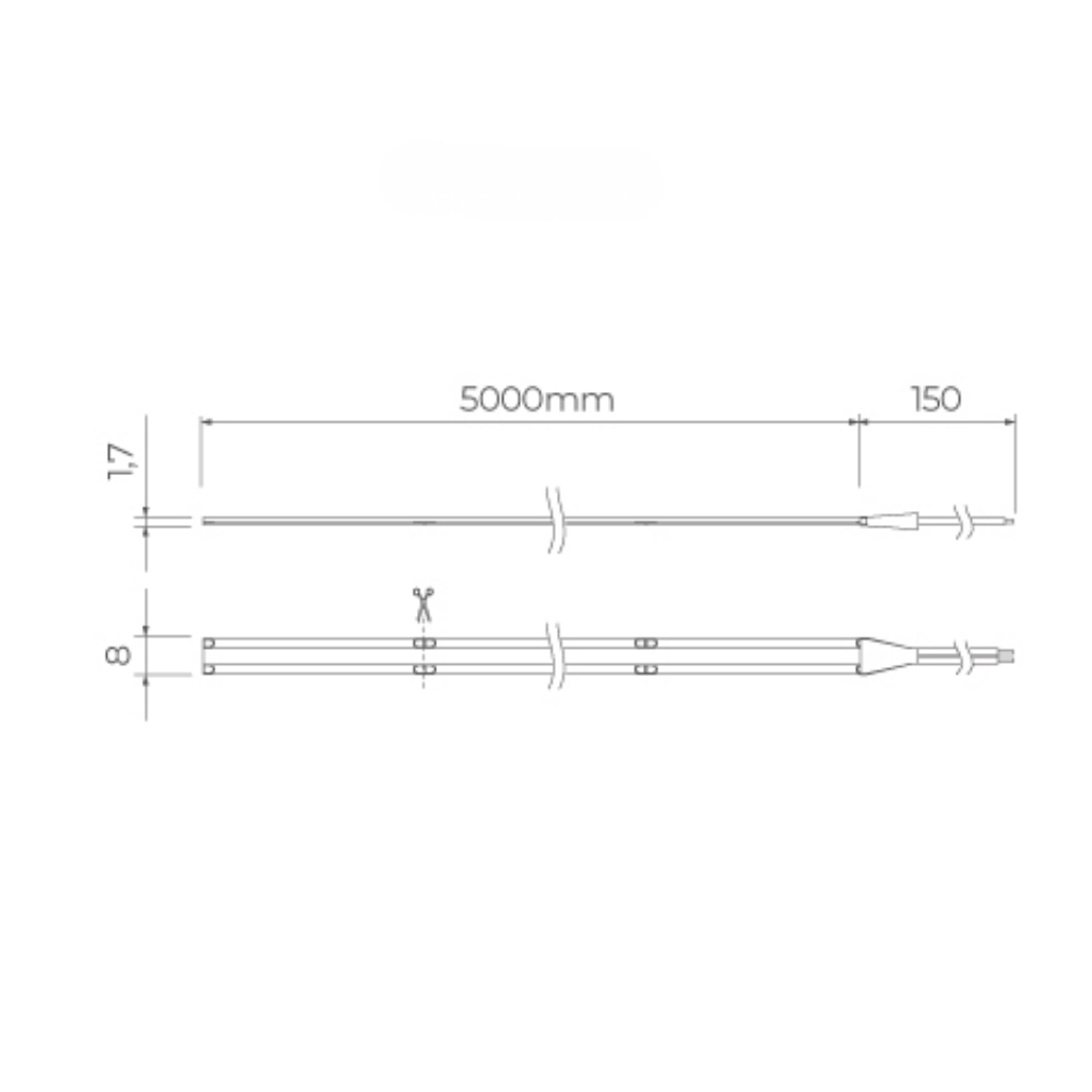 FITA LED ALL LIGHT EVO 7W/M 12V 4000K IP20 COM 5 METROS - STELLA