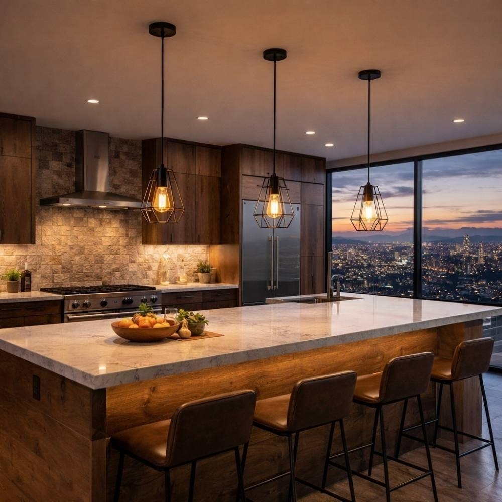 PENDENTE ARAMADO MUMBAI PARA 1 LAMPADA E27 BIVOLT PRETO 24 CM - KIN LIGHT