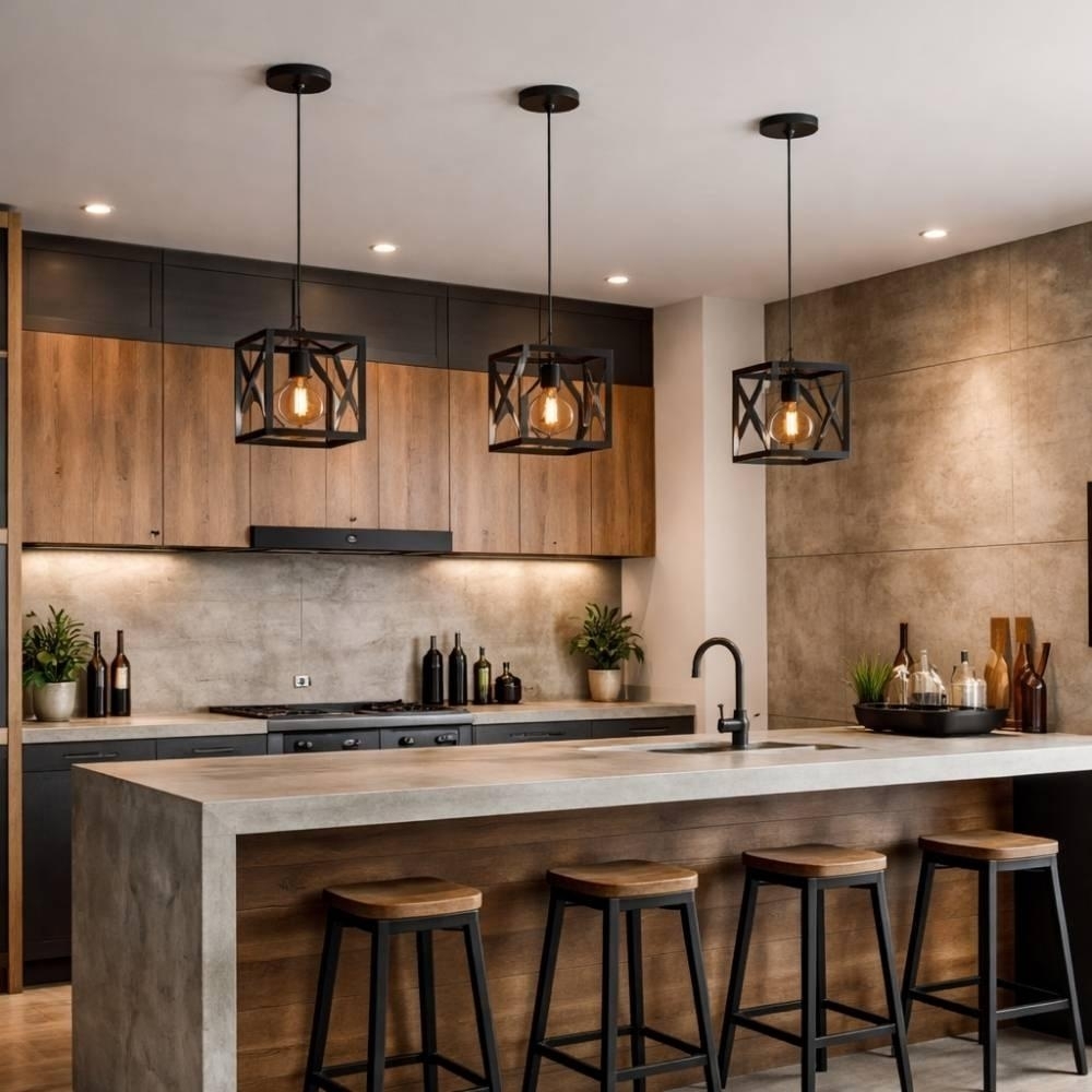 PENDENTE KONIN PARA 1 LAMPADA E27 ALUMINIO PRETO - KIN LIGHT