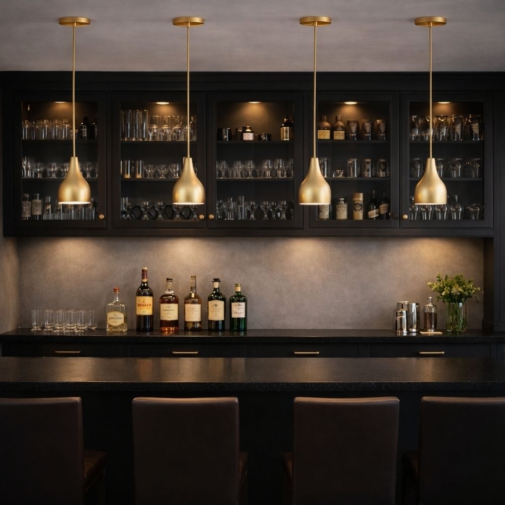 PENDENTE NEPAL PARA 1 LAMPADA ALUMINIO DOURADO 12CM - KIN LIGHT