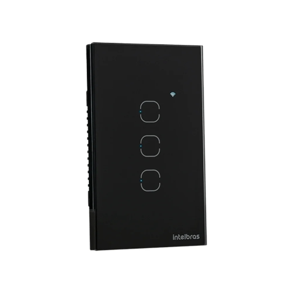 CONJUNTO 4X2 3 INTERRUPTOR TOUCH PRETO WIFI AMBIENTE CONECTADO - STECK