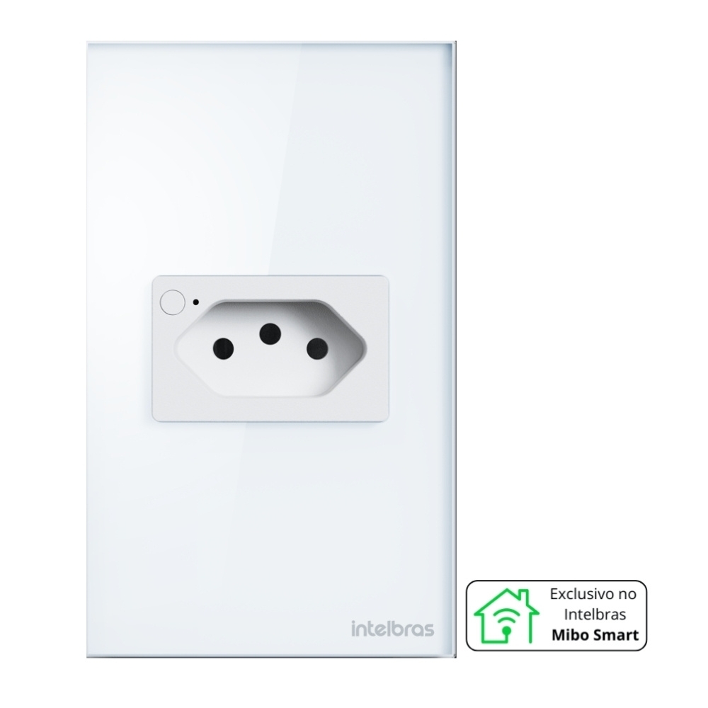 CONJUNTO 4X2 1 TOMADA 2P+T 10A BRANCO WIFI SMART - INTELBRAS
