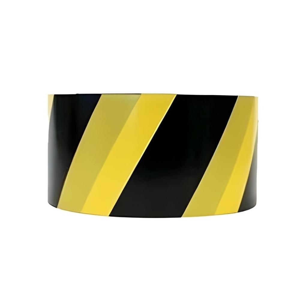FITA ZEBRADA 70MM 100 METROS AMARELO E PRETO - DNI