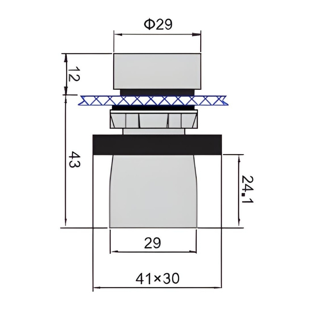 BOTAO PULSADOR AMARELO - JNG