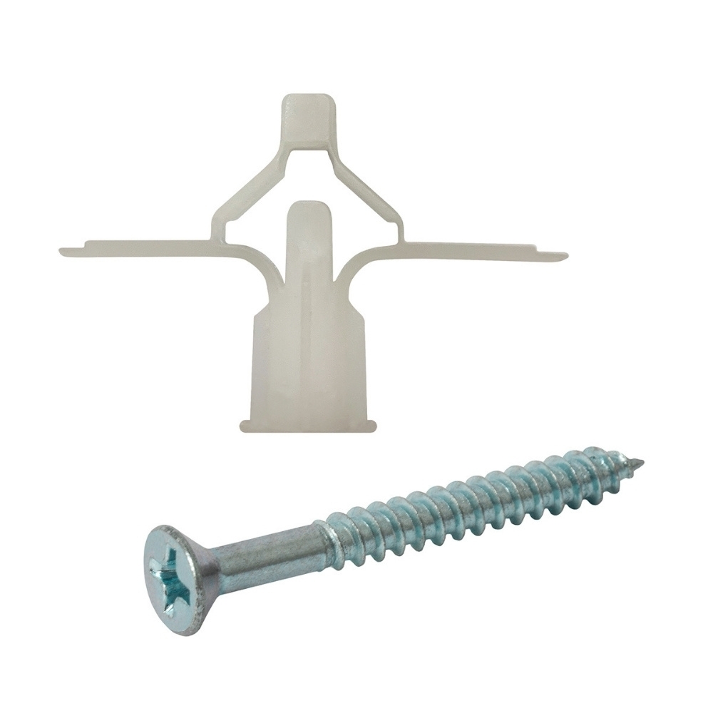 PARAFUSO MADEIRA PHILIPS 4,2X55 COM BUCHA FLY 4 GESS COM 25 PECAS - SFORPLAST.