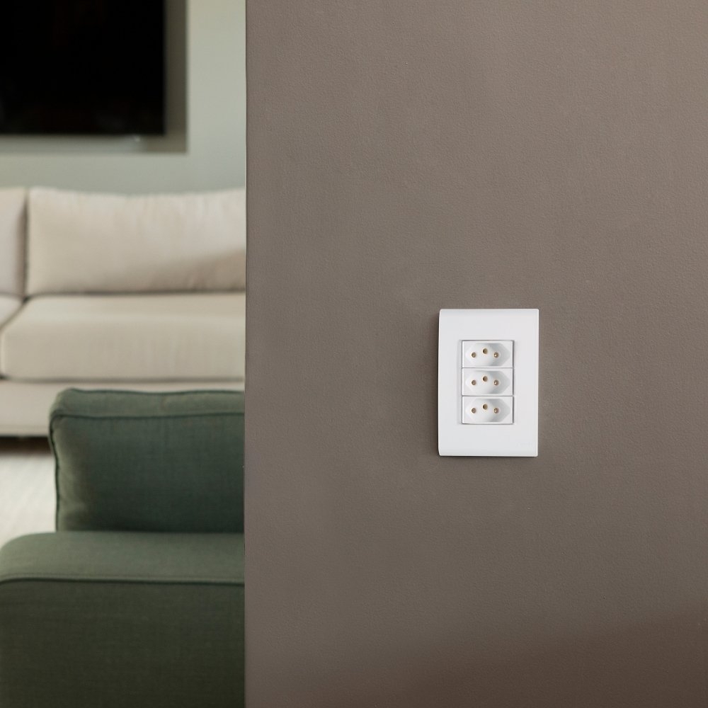 MODULO TOMADA 2 POLO +TERRA 10A 250V BRANCO LIZ - TRAMONTINA