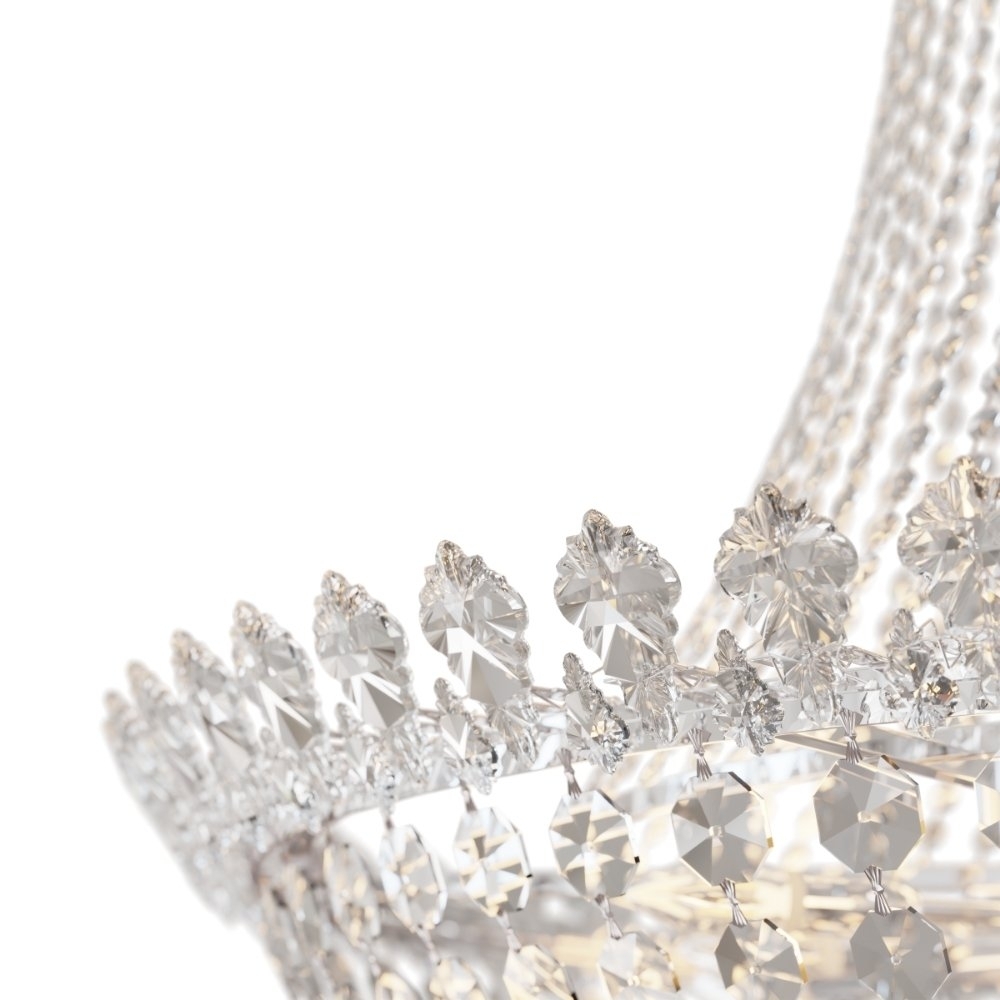 PENDENTE VIENNA PARA 28 LAMPADAS E14 CRISTAL TRANSPARENTE - HEVVY