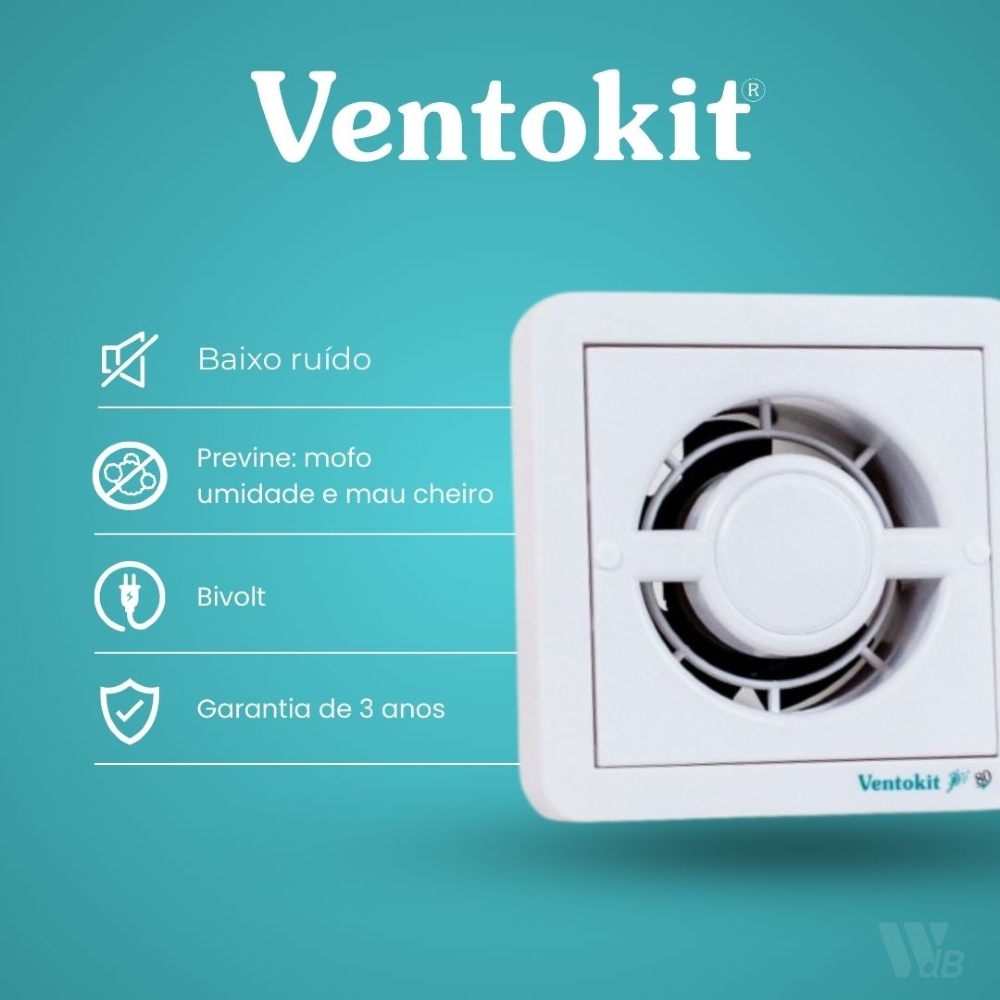 EXAUSTOR NEW CLASSIC VENTOKIT BIVOLT M80A - VENTOKIT